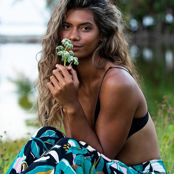 Roxy  small used Floral Print Wide-Leg Pants - Picture 4 of 9